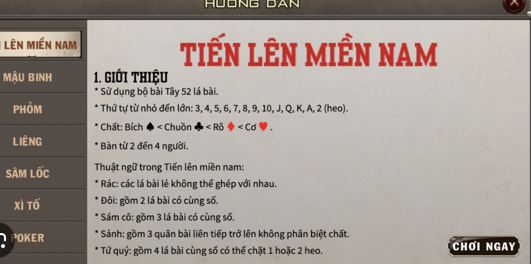 Làm sao để chiến thắng Tiến lên nhanh nhất?